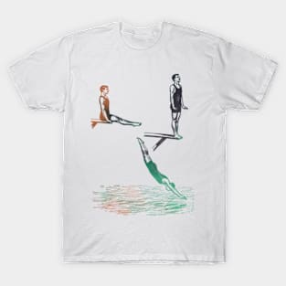 Diving Lesson In Northern Lights T-Shirt